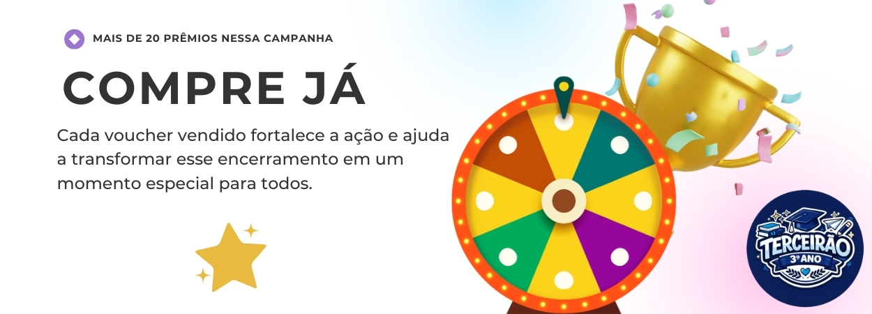 Banner promocional da campanha Terceirão da Sorte